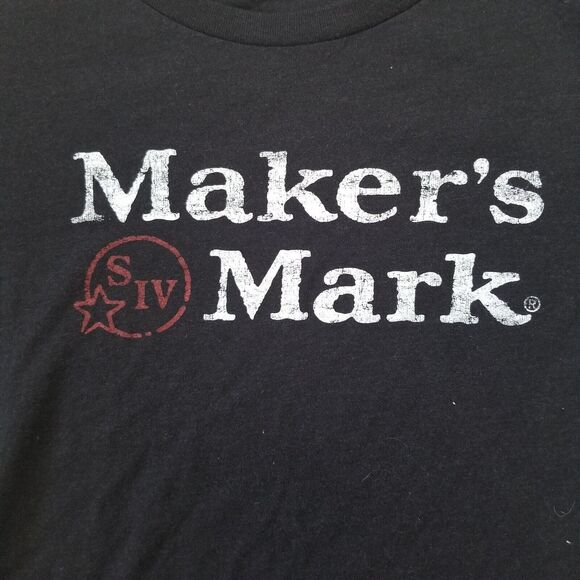 NWOT Makers Mark Bourbon Whiskey TShirt Womens Black Size Large Short Sleeve KY - Picture 2 of 8